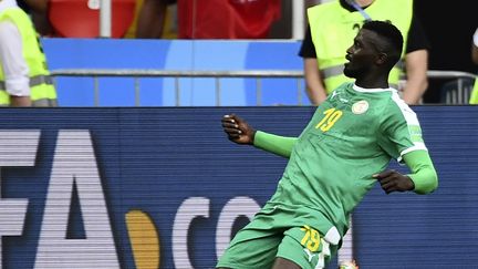 Le joueur sénégalais Mbaye Niang après son but lors de la rencontre du Mondial Pologne-Sénégal mardi 19 juin 2018 à Moscou. (FRANCK FIFE / AFP)