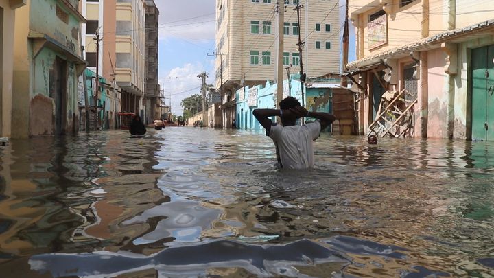 Les inondations en Somalie, le 15 novembre 2023. (ABUUKAR MOHAMED MUHIDIN / ANADOLU)