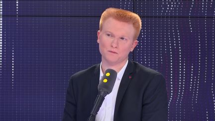 Adrien Quatennens, député La France insoumise du Nord, invité du "8h30 Fauvelle-Dély", mercredi 3 avril 2019. (FRANCEINFO / RADIOFRANCE)