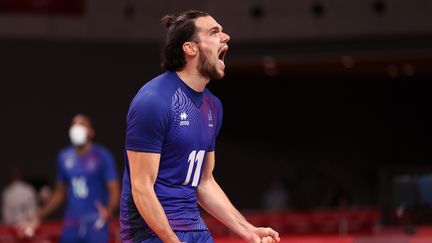 Antoine Brizard, ici après la finale des Jeux olympiques de Tokyo, a été élu meilleur joueur du monde dimanche. (WU HONG / EPA)