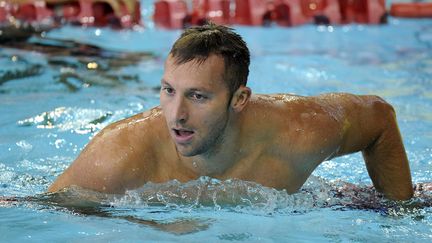 Le nageur australien Ian Thorpe lors des mondiaux de natation &agrave; Singapour, le 4 novembre 2011. (BRYAN VAN DER BEEK / AP / SIPA)