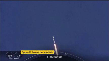 La Fusée Falcon-9 de SpaceX s'envolle dans l'espace le 30 mai 2020. (NASA)