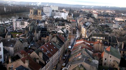 Vue a&eacute;rienne de Thionville (Moselle), en janvier 2009. (PELAEZ JULIO / MAXPPP)