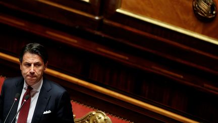 Le président du Conseil italien sortant Giuseppe Conte à Rome, le 20 août 2019. (YARA NARDI / REUTERS)