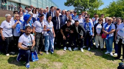 70 membres des Blue Fox ont fait le déplacement à Flensburg, ce week end, pour supporter Montpellier présent au Final Four de la Ligue européenne de handball. (MANU ROUX)