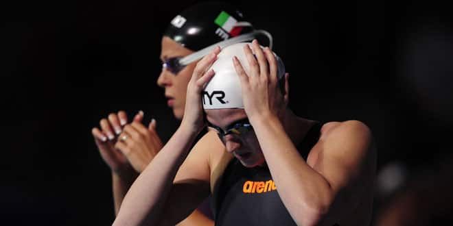 Charlotte Bonnet va devoir assumer seule sur le 200m nage libre et se méfier notamment de Federica Pellegrini (ici au second plan)