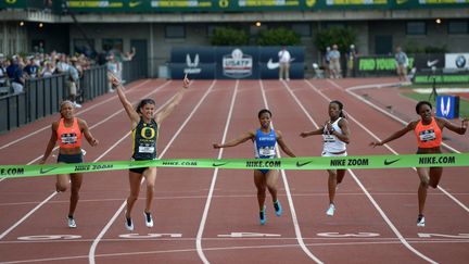 Le 200m féminin lors des championnats américains le 28 juin 2015, à Eugene (Oregon). (USA TODAY SPORTS / REUTERS)