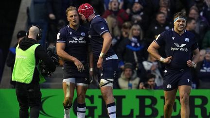 Duhan van der Merwe lors de Ecosse-Angleterre le 24 février 2024. (ANDY BUCHANAN / AFP)