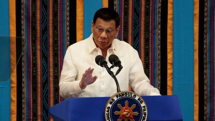 Le président philippin, Rodrigo Duterte, le 22 juillet 2019 à Quezon City. (ELOISA LOPEZ / REUTERS)