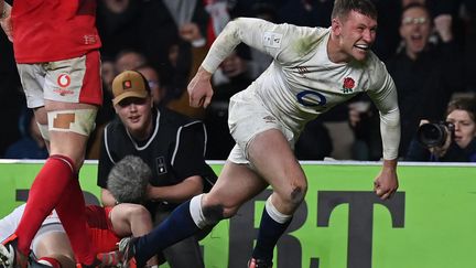 English center Fraser Dingwall, scorer of England's second try against Wales at Twickenham, February 10, 2024. (GLYN KIRK / AFP)