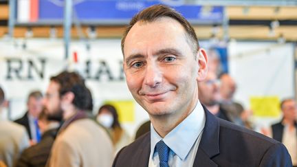 Laurent Jacobelli, à Reims, le 5 février 2022. (AUR?LIEN LAUDY PHOTOGRAPHE JOURNAL L'UNION-L'ARDENNAIS / MAXPPP)