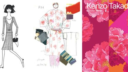 En 1969, le jeune japonais Kenzo Takada crée la marque Jungle Jap et révolutionne le milieu de la mode en proposant des collections qui se moquent des conventions de la haute couture. Empruntant tout autant à la mode parisienne qu’aux kimonos traditionnels japonais, mêlant avec audace couleurs et imprimés, coupes et matières, il développe un style unique : le style Kenzo. Avec des documents d’époque dont des inédits (photographies, lettres manuscrites, photos de défilés) et aussi fait rare plus de 300 dessins et croquis de mode issus de sa collection privée, ce livre retrace 40 ans de création. Au fil des pages, superbement illustrées, l’auteure, amie intime de longue date, dévoile la carrière du styliste, soulignant l’évolution d’une griffe devenue culte (colorée, ethnique, nomade) et l’extravagance des défilés. Dans un reportage photographique jamais publié consacré à la création d’une robe de mariée, Kazuko Masui révèle des moments plus intimes, quand l’homme, élégant, courtois, festif - mais pas mondain -, se retrouve dans l’atelier face à une toile, un tissu, un ruban, un cahier de croquis, un mannequin à revêtir…Cerise sur le gâteau, une lettre touchante de Kenzo, à son arrivée à Paris, écrite à sa maman. 
Kenzo Takada de Kazuko Masui et Chihiro Masui. Les Editions du Chêne. 49,90 euros.
 (Kenzo Archives pour les croquis. Courtesy of Les Editions du Chêne )