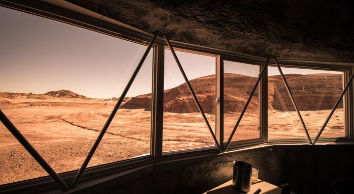 Les étudiants de l'Isae-Supaero vont devoir travailler ensemble dans des conditions de vies rudimentaires. Le 14 mars 2018 dans le désert de l'Utah (États-Unis). (EQUIPAGE ISAE SUPAERO MDRS / VIA AFP)