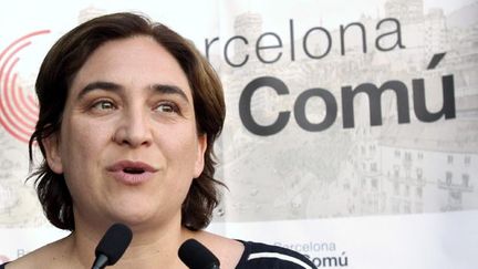 &nbsp; (Ada Colau, la candidate de "Barcelone en commun", coalition de partis issus du mouvement des indignés © Toni Garriga/EFE/Newscom/MaxPPP)