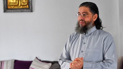 Tunisian imam Mahjoub Mahjoubi in Soliman (Tunisia), February 23, 2024. (FETHI BELAID / AFP)