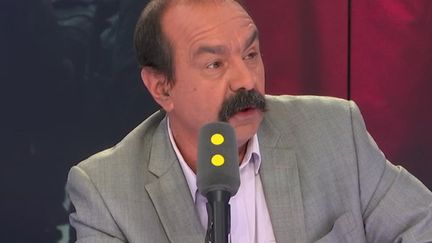 Philippe Martinez, secrétaire général de la CGT, invité de franceinfo le mardi 19 juin 2018. (RADIO FRANCE / FRANCE INFO)