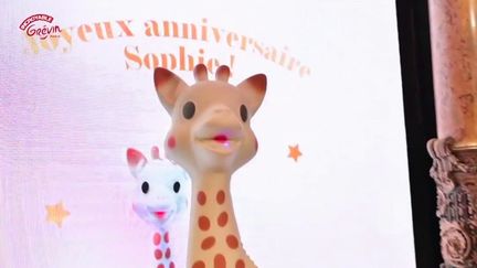 C’est une star, et elle méritait donc sa statue au musée Grévin : Sophie la girafe. (FRANCE 3)