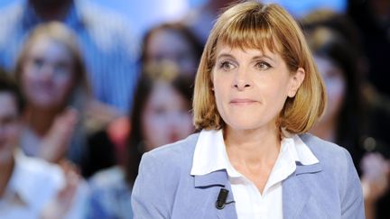 Anne Lauvergeon, sur le plateau du "Grand Journal" de Canal+, le 12 avril 2012. (BERTRAND GUAY / AFP)