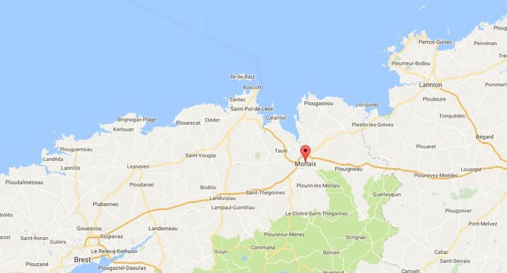 D'importantes inondations ont lieu&nbsp;dimanche 23 juin&nbsp;à Morlaix, dans le département du Finistère. (GOOGLE MAPS)