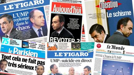 Pendant plus de dix jours, la guerre Cop&eacute;-Fillon a fait la une de tous les journaux. (FRANCETV INFO)