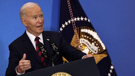 Le président Joe Biden prononce un discours sur ses réalisations économiques, à Washington (Etats-Unis); le 10 décembre 2024. (CHIP SOMODEVILLA / GETTY IMAGES NORTH AMERICA / AFP)