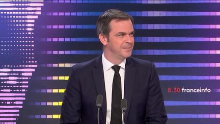 Olivier Véran, ministre de la Santé, le 16 mars 2022 sur franceinfo. (FRANCEINFO / RADIO FRANCE)