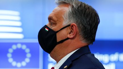 Le Premier ministre hongrois Viktor Orban lors du deuxième jour du sommet européen, le 25 mai 2021, à Bruxelles. (JOHANNA GERON / AFP)