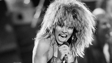 Tina Turner lors d'un concert au Palais omnisports de Paris, le 3 mars 1987. (Bertrand GUAY / AFP)