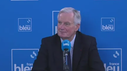 Le Premier ministre Michel Barnier dans une interview exclusive sur France Bleu, vendredi 15 novembre. (FRANCE BLEU / RADIO FRANCE)