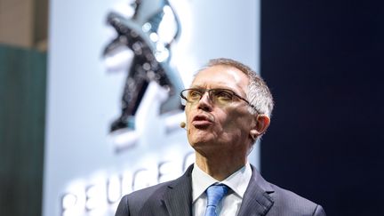 Carlos Tavares, le président du directoire du groupe PSA, lors d'une conférence de presse avant l'ouverture du Salon de l'automobile&nbsp;de Genève en Suisse, le 6 mars 2018. (HAROLD CUNNINGHAM / AFP)