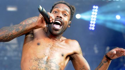 Mat Bastard, leader de Skip The Use, aux Vieilles Charrues
 (FRED TANNEAU / AFP)