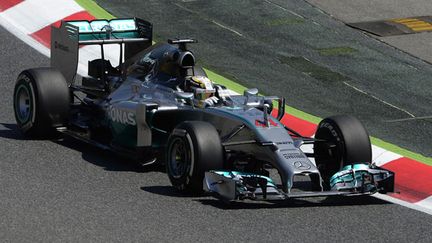 Le Britannique Lewis Hamilton sur sa Mercedes