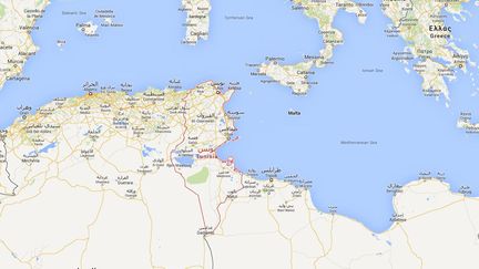 Une large partie de la Tunisie a &eacute;t&eacute; priv&eacute;e d'&eacute;lectricit&eacute;, le 31 ao&ucirc;t 2014. ( GOOGLE MAPS / FRANCETV INFO )