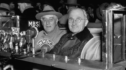 Le président Roosevelt et le vice président Truman, trois jours après leur élection à la tête des États-Unis, le 10 novembre 1944. (BETTMANN / BETTMANN)