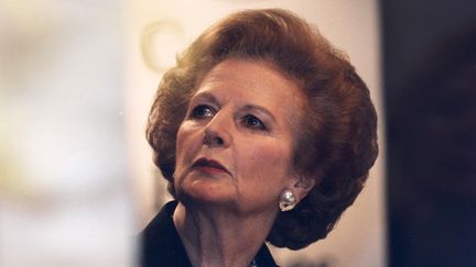 Margaret Thatcher, en 1996, six ans apr&egrave;s avoir d&eacute;missionn&eacute; du poste de Premi&egrave;re ministre. (THE GUARDIAN / SIPA)