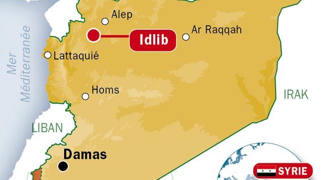 &nbsp; (L'établissement bombardé est situé dans la province d’Idlib © IDE)