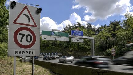 Le périphérique lyonnais passe à 70km/h dans sa totalité à partir de lundi 29 avril. (MAXIME JEGAT / MAXPPP)