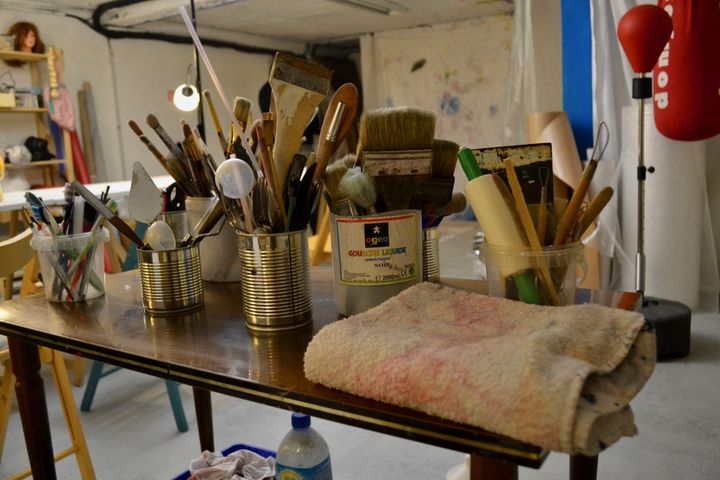 Des ateliers d'art-thérapie sont proposés. (NOEMIE BONNIN / RADIO FRANCE)