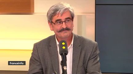 Le président de Biocoop Claude Gruffat, le 20 décembre 2017 sur franceinfo. (RADIO FRANCE / FRANCEINFO)