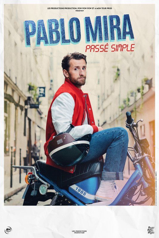 L'affiche du seul en scène de Pablo Mira "Passé simple". (PRODUCTION POW POW POW)