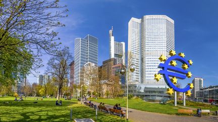 Le quartier financier à Francfort, en Allemagne.&nbsp; (GETTY IMAGES)