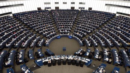 Les d&eacute;put&eacute;s europ&eacute;ens r&eacute;unis au Parlement &agrave; Strasbourg (Bas-Rhin), le 20 mai 2015. (FREDERICK FLORIN / AFP)