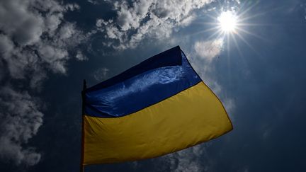 Le drapeau ukrainien (illustration). (MIGUEL MEDINA / AFP)