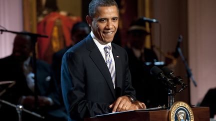 Barack Obama &agrave; la Maison Blanche (Washington), le 21 f&eacute;vrier 2012. (JIM WATSON / AFP)