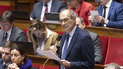 Le député Renaissance de l'Oise Éric Woerth à l'Assemblée nationale, le 6 février 2023. (VINCENT ISORE / MAXPPP)