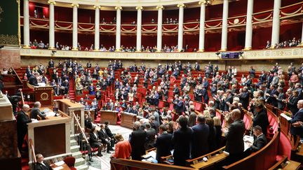 Des députés à l'Assemblée nationale à Paris, le 14 janvier 2020.&nbsp; (LUDOVIC MARIN / AFP)