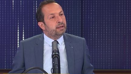 Sébastien Chenu, le porte-parole du Rassemblement national, était l'invité du 8h30 franceinfo mardi 8 juin 2021. (FRANCEINFO / RADIOFRANCE)