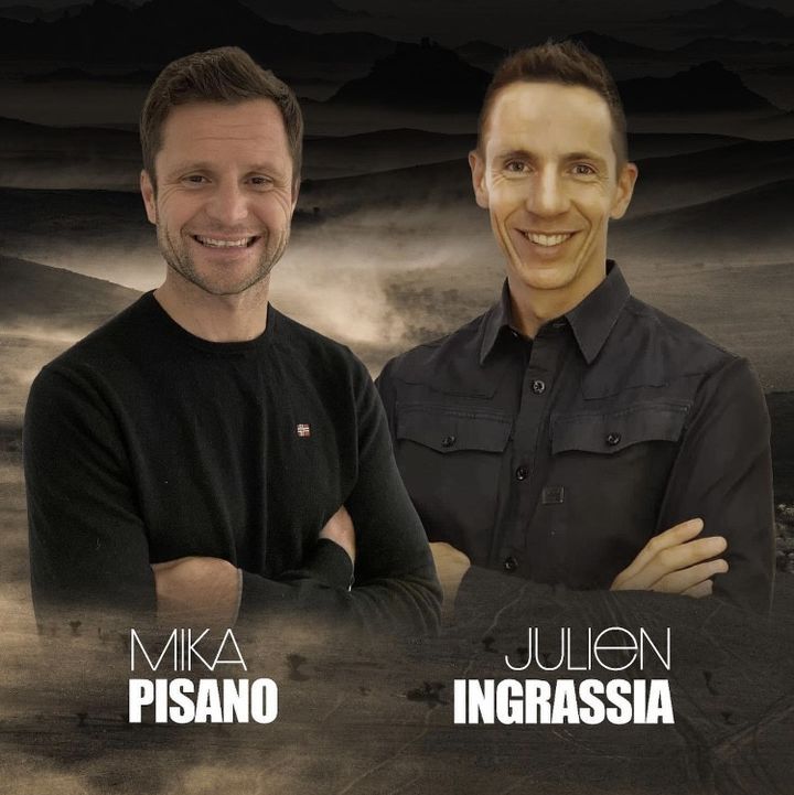 Mika Pisano et Julien Ingrassia associés en allye-raid sur le Dakar 2023. (DR / Franceinfo: sport)