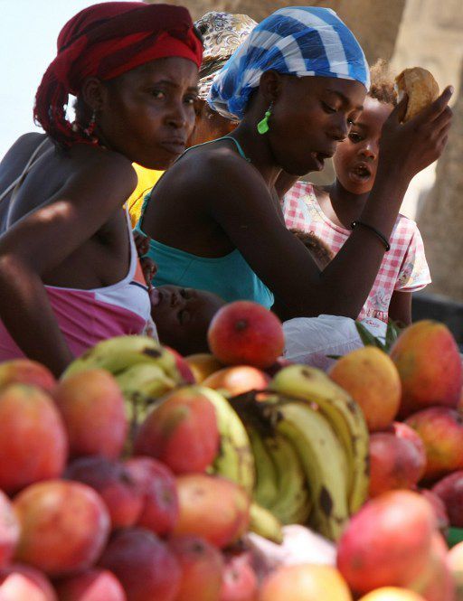 22 janvier 2010. Vendeuses de fruits à Benguela (Angola)
 (AFP/KHALED DESOUKI)