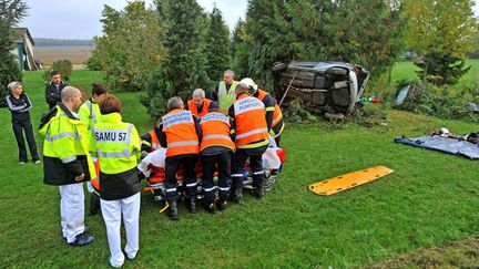 &nbsp; (Accident de voiture le 10 janvier 2010 en Moselle, (photo pretexte)  © Maxppp)